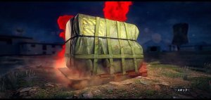 PUBGモバイルのガチャの確定演出パターンその①「物資から赤い煙でレッドレアリティに期待」